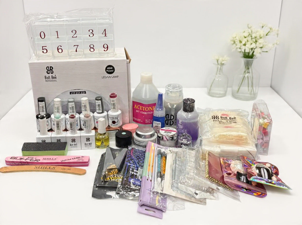 Nail Extension Basic to Advance Beginner kit set (medium budget)